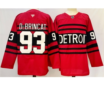 Men's Detroit Red Wings #93 Alex DeBrincat Red 2024-25 Reverse Retro Stitched Jersey