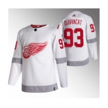 Men's Detroit Red Wings #93 Alex DeBrincat White 2020-21 Reverse Retro Stitched Jersey