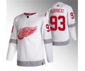 Men's Detroit Red Wings #93 Alex DeBrincat White 2020-21 Reverse Retro Stitched Jersey