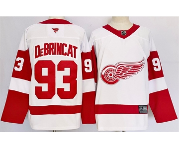 Men's Detroit Red Wings #93 Alex DeBrincat White 2024-25 Stitched Jersey