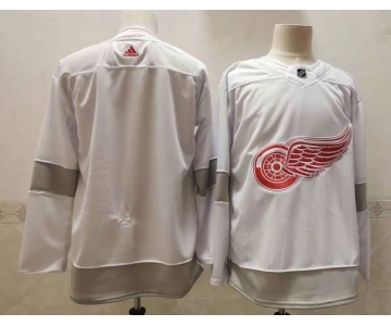 Men's Detroit Red Wings Blank White Adidas 2020-21 Alternate Authentic Player NHL Jersey