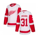 Men's Red Wings #31 Calvin Pickard Red Home Authentic Drift Fashion Stitched Hockey Jersey