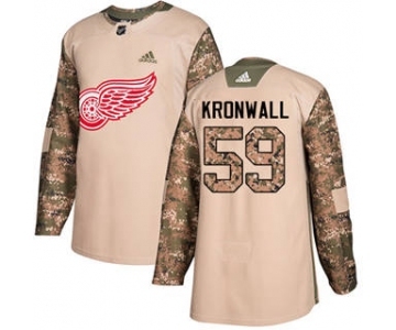 Men's Red Wings #59 Niklas Kronwall Camo 2017 Veterans Day Stitched Hockey Hockey Jersey