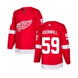 Men's Red Wings #59 Niklas Kronwall Red Home Stitched Hockey Jersey