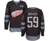 Men's Red Wings #59 Tyler Bertuzzi Black 1917-2017 100th Anniversary Stitched Hockey Jersey