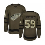 Men's Red Wings #59 Tyler Bertuzzi Green Salute to Service Stitched Hockey Jersey