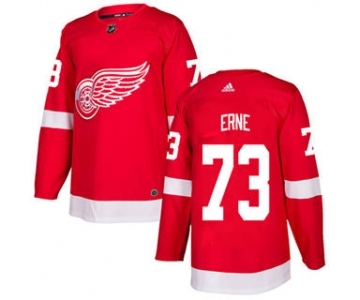 Men's Red Wings #73 Adam Erne Red Home Authentic Stitched Hockey Jersey