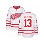 Men's Reebok Detroit Red Wings #13 Pavel Datsyuk Authentic White 2017 Centennial Classic NHL Jersey