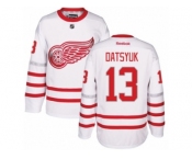 Men's Reebok Detroit Red Wings #13 Pavel Datsyuk Authentic White 2017 Centennial Classic NHL Jersey