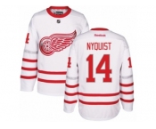 Men's Reebok Detroit Red Wings #14 Gustav Nyquist Authentic White 2017 Centennial Classic NHL Jersey