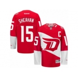 Men's Reebok Detroit Red Wings #15 Riley Sheahan Authentic Red 2016 Stadium Series NHL Jersey