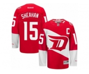 Men's Reebok Detroit Red Wings #15 Riley Sheahan Authentic Red 2016 Stadium Series NHL Jersey