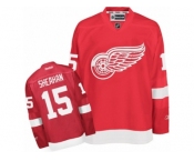 Men's Reebok Detroit Red Wings #15 Riley Sheahan Authentic Red Home NHL Jersey