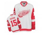 Men's Reebok Detroit Red Wings #15 Riley Sheahan Authentic White Away NHL Jersey