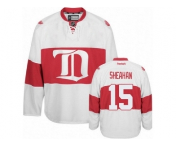 Men's Reebok Detroit Red Wings #15 Riley Sheahan Authentic White Third NHL Jersey