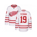 Men's Reebok Detroit Red Wings #19 Steve Yzerman Authentic White 2017 Centennial Classic NHL Jersey