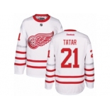 Men's Reebok Detroit Red Wings #21 Tomas Tatar Authentic White 2017 Centennial Classic NHL Jersey