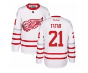 Men's Reebok Detroit Red Wings #21 Tomas Tatar Authentic White 2017 Centennial Classic NHL Jersey