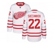 Men's Reebok Detroit Red Wings #22 Evgeny Svechnikov Authentic White 2017 Centennial Classic NHL Jersey