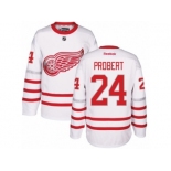 Men's Reebok Detroit Red Wings #24 Bob Probert Authentic White 2017 Centennial Classic NHL Jersey