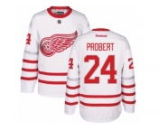 Men's Reebok Detroit Red Wings #24 Bob Probert Authentic White 2017 Centennial Classic NHL Jersey