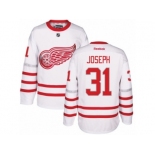 Men's Reebok Detroit Red Wings #31 Curtis Joseph Authentic White 2017 Centennial Classic NHL Jersey