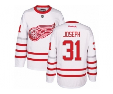 Men's Reebok Detroit Red Wings #31 Curtis Joseph Authentic White 2017 Centennial Classic NHL Jersey