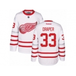 Men's Reebok Detroit Red Wings #33 Kris Draper Authentic White 2017 Centennial Classic NHL Jersey