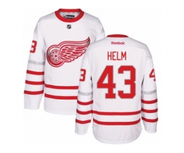 Men's Reebok Detroit Red Wings #43 Darren Helm Authentic White 2017 Centennial Classic NHL Jersey