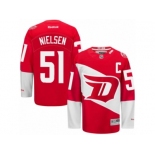 Men's Reebok Detroit Red Wings #51 Frans Nielsen Authentic Red 2016 Stadium Series NHL Jersey