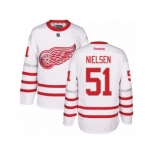 Men's Reebok Detroit Red Wings #51 Frans Nielsen Authentic White 2017 Centennial Classic NHL Jersey