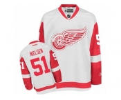 Men's Reebok Detroit Red Wings #51 Frans Nielsen Authentic White Away NHL Jersey