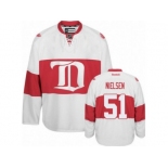 Men's Reebok Detroit Red Wings #51 Frans Nielsen Authentic White Third NHL Jersey