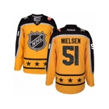 Men's Reebok Detroit Red Wings #51 Frans Nielsen Authentic Yellow Atlantic Division 2017 All-Star NHL Jersey