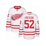 Men's Reebok Detroit Red Wings #52 Jonathan Ericsson Authentic White 2017 Centennial Classic NHL Jersey