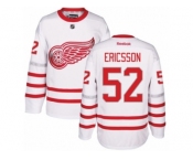 Men's Reebok Detroit Red Wings #52 Jonathan Ericsson Authentic White 2017 Centennial Classic NHL Jersey