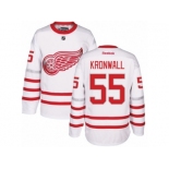 Men's Reebok Detroit Red Wings #55 Niklas Kronwall Authentic White 2017 Centennial Classic NHL Jersey