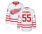 Men's Reebok Detroit Red Wings #55 Niklas Kronwall Authentic White 2017 Centennial Classic NHL Jersey