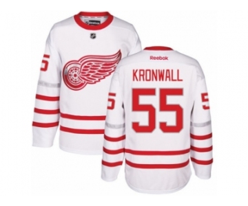 Men's Reebok Detroit Red Wings #55 Niklas Kronwall Authentic White 2017 Centennial Classic NHL Jersey