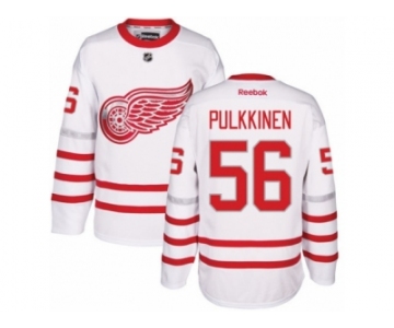 Men's Reebok Detroit Red Wings #56 Teemu Pulkkinen Authentic White 2017 Centennial Classic NHL Jersey