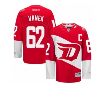 Men's Reebok Detroit Red Wings #62 Thomas Vanek Authentic Red 2016 Stadium Series NHL Jersey