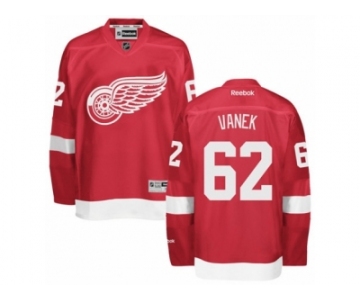 Men's Reebok Detroit Red Wings #62 Thomas Vanek Authentic Red Home NHL Jersey