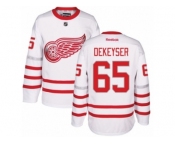 Men's Reebok Detroit Red Wings #65 Danny DeKeyser Authentic White 2017 Centennial Classic NHL Jersey