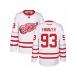 Men's Reebok Detroit Red Wings #93 Johan Franzen Authentic White 2017 Centennial Classic NHL Jersey