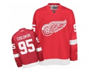 Men's Reebok Detroit Red Wings #95 Dennis Cholowski Authentic Red Home NHL Jersey