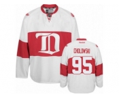 Men's Reebok Detroit Red Wings #95 Dennis Cholowski Authentic White Third NHL Jersey