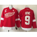 en Detroit Red Wings #9 Gordie Howe Red Stitched NHL Jersey