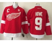 en Detroit Red Wings #9 Gordie Howe Red Stitched NHL Jersey