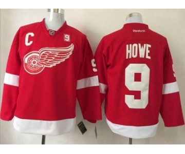 en Detroit Red Wings #9 Gordie Howe Red Stitched NHL Jersey