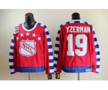 nhl Detroit Red Wings #19 YZERMAN all star 75th Anniversary red CCM